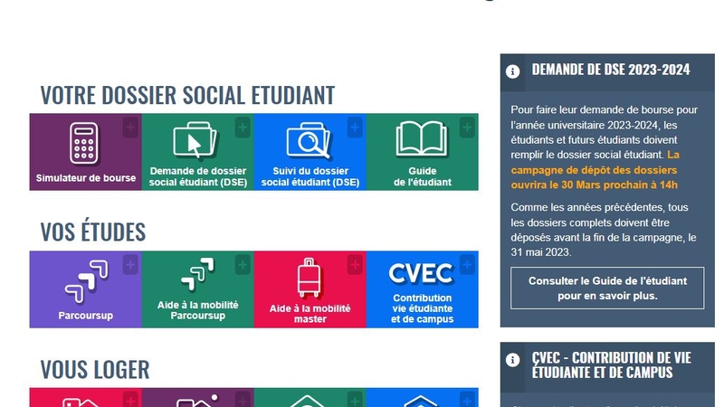 Dossier social étudiants 23 24